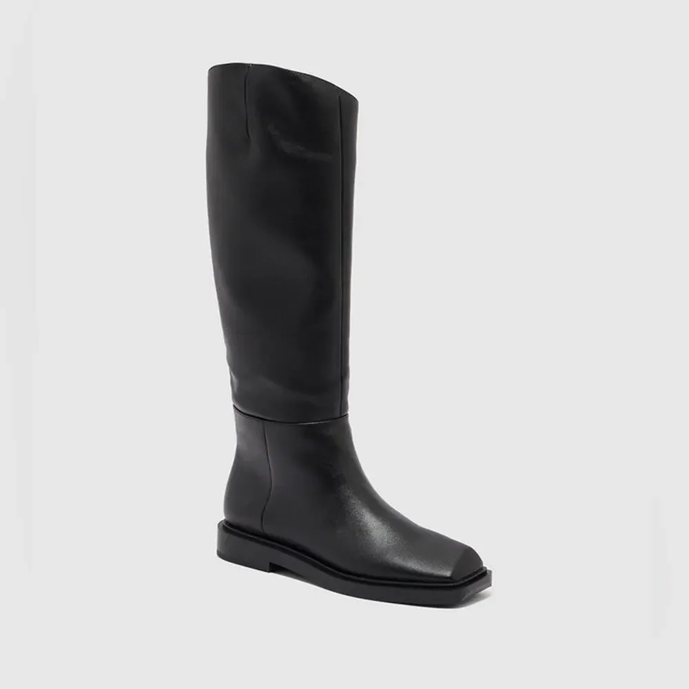 CHARLES & KEITH 6.5 Square Toe lagenlook Knee High Boots